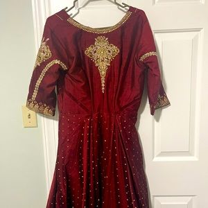 Maroon Indian Gown